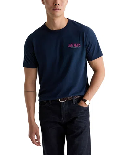 Ag Bryce Stretch Cotton Drum Graphic Tee In Blue