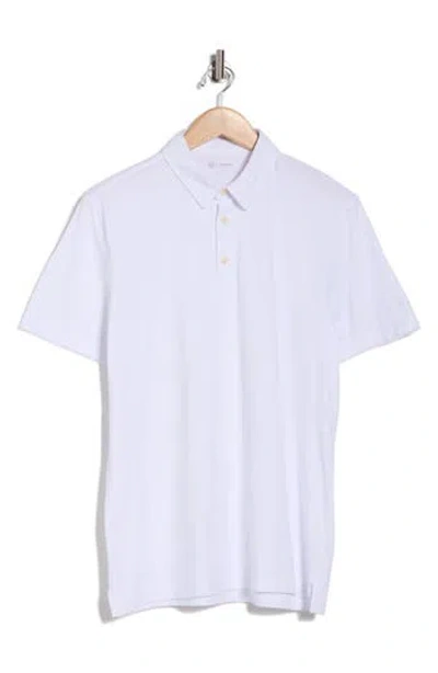Ag Bryce Stretch Cotton Polo In White