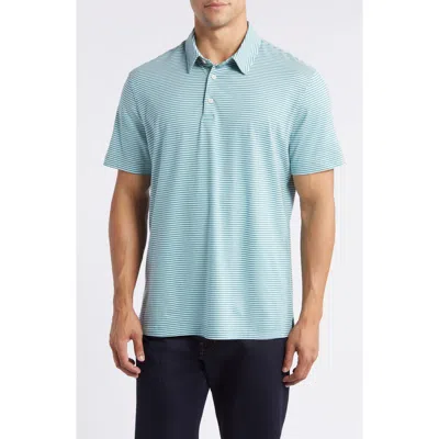 Ag Bryce Stripe Jersey Polo In Blue