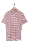 Ag Bryce Stripe Polo In Red