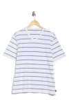 Ag Bryce Stripe V-neck T-shirt In Multi