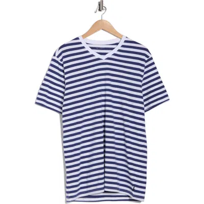 Ag Bryce V-neck Cotton T-shirt In Blue