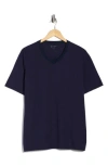 Ag Bryce V-neck Stretch Cotton T-shirt In Blue