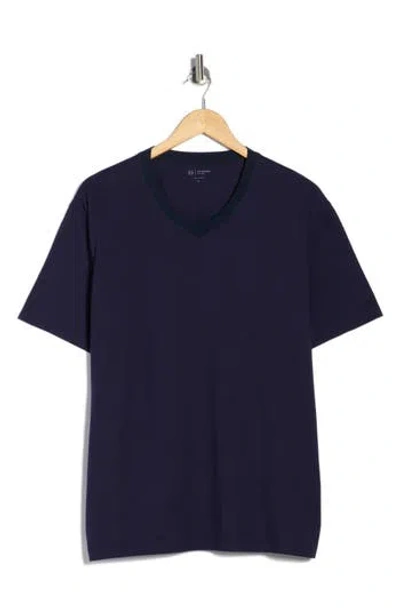 Ag Bryce V-neck Stretch Cotton T-shirt In Blue