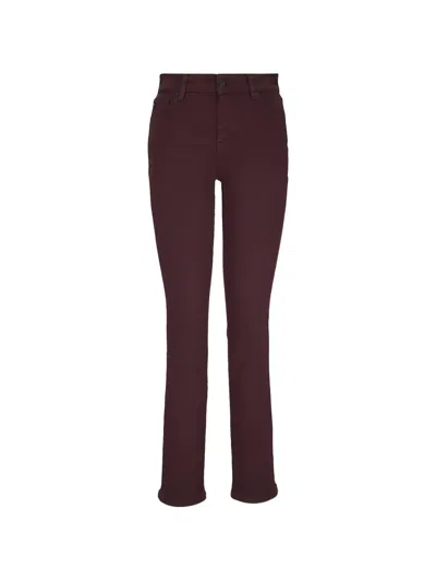 Ag Button Straight Jeans In Brown