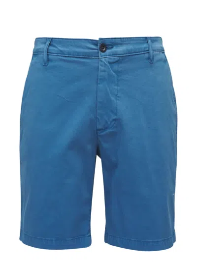 Ag 버튼 플라이 스트레치 코튼 반바지 In Blue