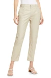 Ag Caden Crop Faux Leather Pants In Spun Wool