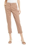 Ag Caden Crop Twill Pants In Mauve Orchid