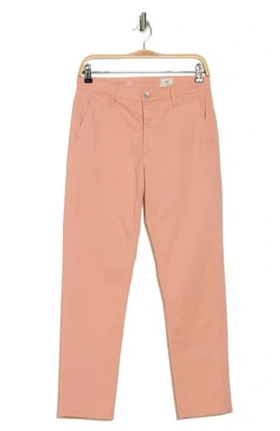 Ag Caden Crop Twill Pants In Watermelon Sorbet