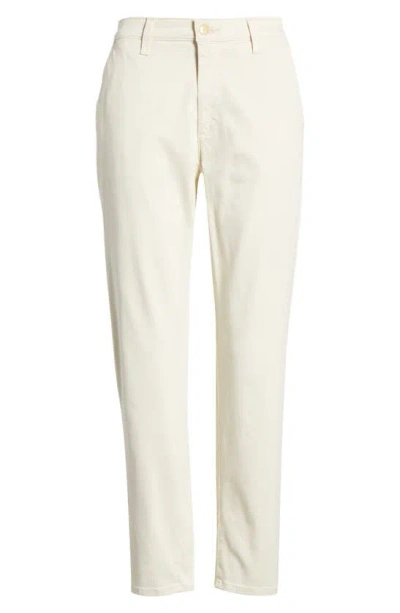 Ag Caden Crop Twill Trousers In Opal Stone