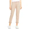 Ag Caden Crop Twill Trousers In Sulfur Infinite Mauve