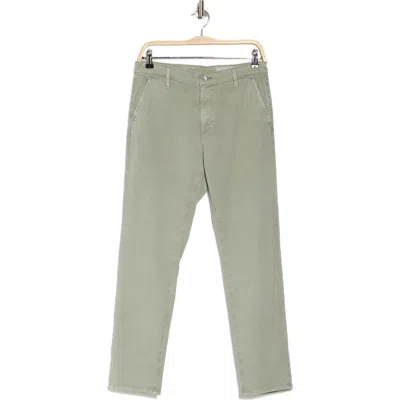 Ag Caden Crop Twill Trousers In Sulfur Rocky River