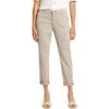 Ag Caden Crop Twill Trousers In Truly Taupe