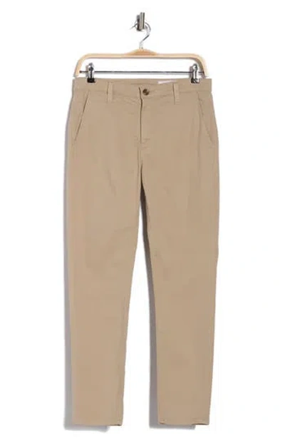 Ag Caden High Rise Crop Chinos In Neutral