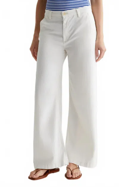 Ag Womens Marshmallow New Bgy Wide-leg Stretch-denim Jeans In White