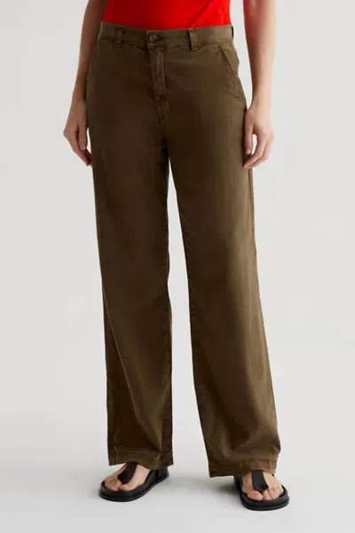 AG CADEN STRAIGHT LEG TROUSER IN SULFUR SHADY MOSS
