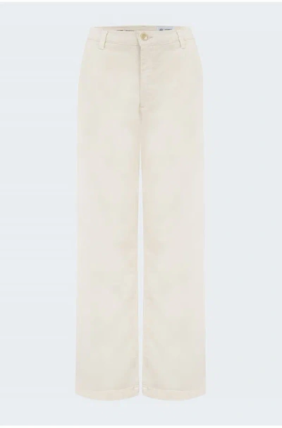 Ag Caden Straight Tailored Trouser In Canvas In Neutral