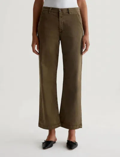 Ag Caden Straight Tailored Trouser In Sulfur Oak