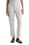 Ag Caden Tailored Trouser In Opal Stone In White