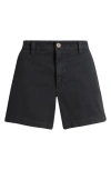 Ag Caden Tailored Trouser Shorts In Sulfur Black