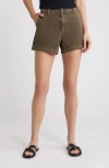 Ag Women's Caden Tailored Shorts In Sulfur Shady Moss