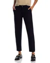Ag Caden Tailored Twill Trousers In White Cream In Super Black