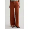 Ag Caden Twill Wide Leg Pants In Brown