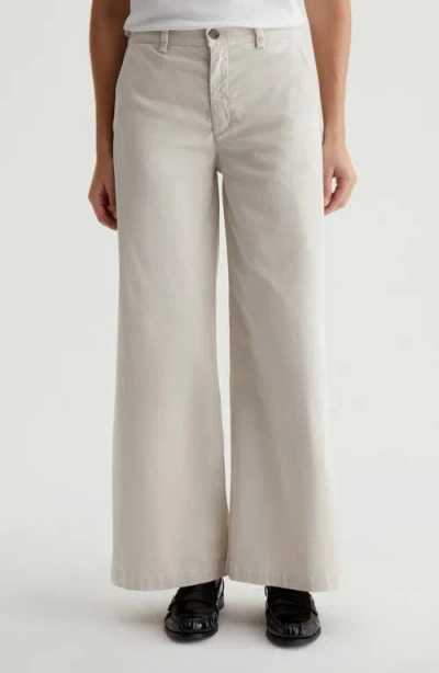 Ag Caden Twill Wide Leg Pants In Pumice