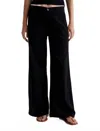 Ag Caden Wide-leg Trouser Pants In Black