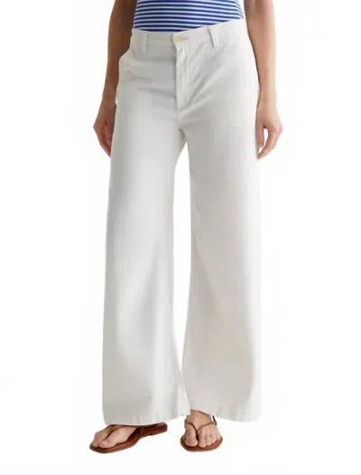 Ag Womens Marshmallow New Bgy Wide-leg Stretch-denim Jeans In White
