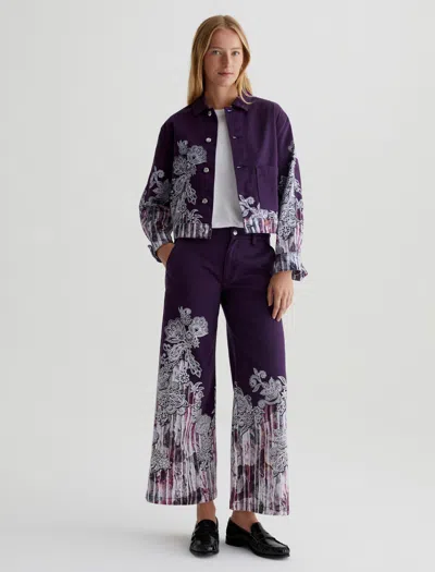 Ag Caden Wide Leg In Lady Koo Wine