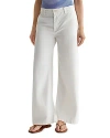 Ag Caden Twill Wide Leg Pants In Powder