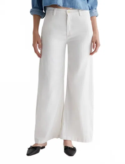 Ag Caden Wide Leg Trouser In Powder In White