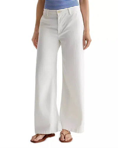 Ag Womens Marshmallow New Bgy Wide-leg Stretch-denim Jeans In White