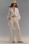 Ag Caden Wide-leg Trouser Pants In White
