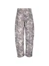 Ag Camoufle-print Cropped Jeans In Gray