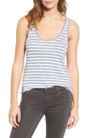 Ag Carmen Cotton Tank In Heather Blue/ Powder