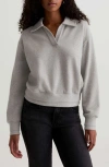 Ag Carol Split Neck Knit Pullover In White