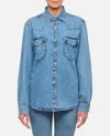 Ag Blue Shirt With Classic Collar In Sky Blue
