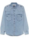 Ag Blue Shirt With Classic Collar In Blue