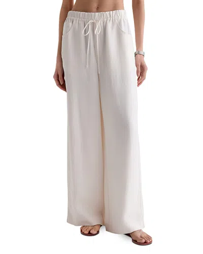Ag Century Cinched Wide Leg Pants In White