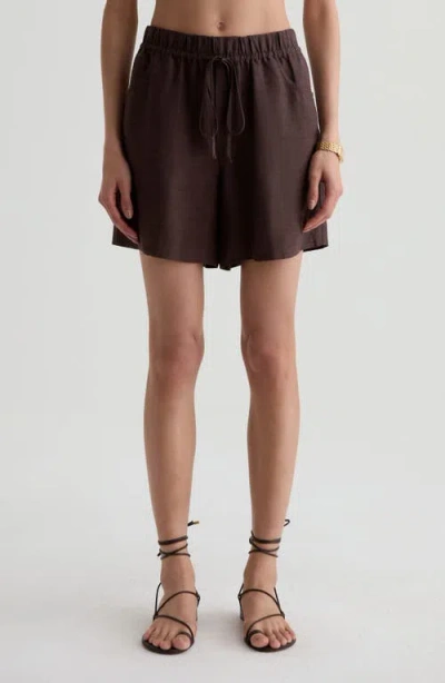 Ag Century Drawstring Shorts In Brown