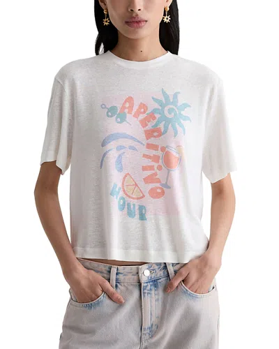 Ag Charli Relaxed Short Sleeve Tee In White
