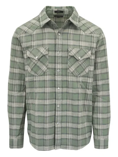Ag Checked Snap-button Shirt In Multi