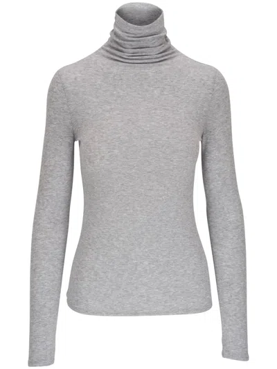 Ag Chels Ribbed Roll-neck Jumper In Gray