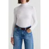 Ag The Chels Long Sleeve Ribbed Turtleneck In White