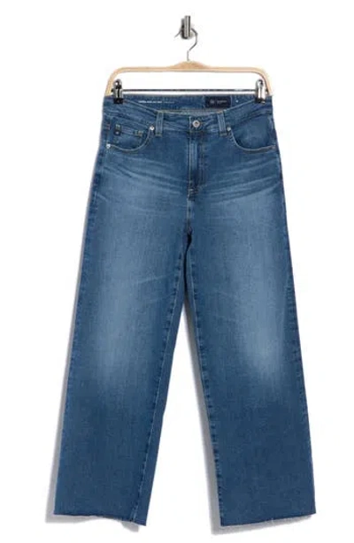 Ag Cherise Crop Wide Leg Jeans In Blue