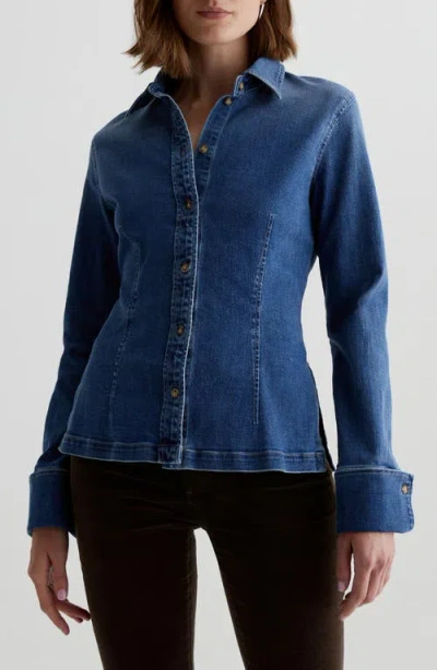 Ag Cheryl Denim Button-up Shirt In Libertine