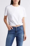 Ag Women's Ciara Cotton-blend Crop T-shirt In True White