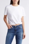 Ag Women's Ciara Cotton-blend Crop T-shirt In True White